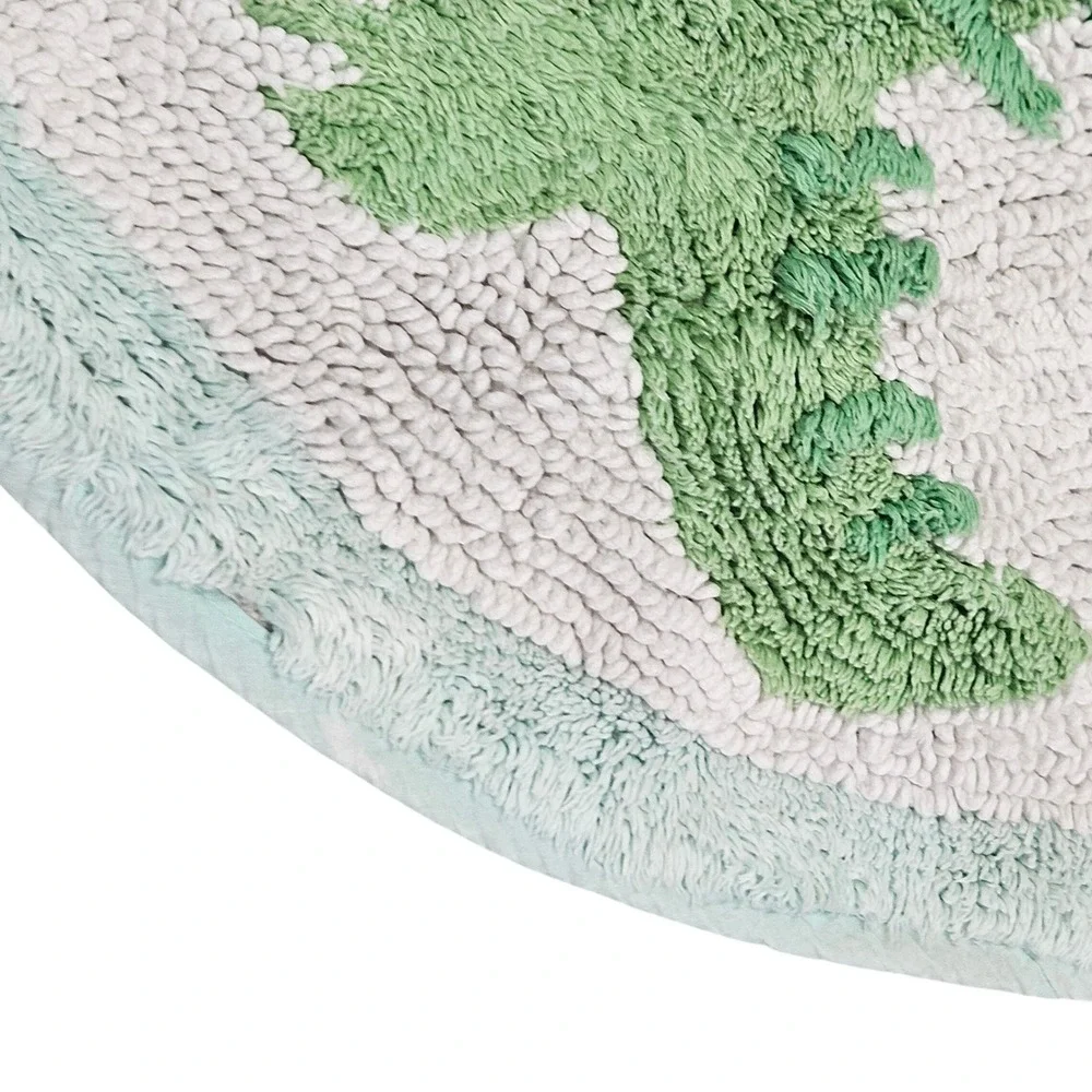 Pottery Barn Kids Bath Rug Kids 28in Green Alligator Round Cotton Tufted‎ Mat